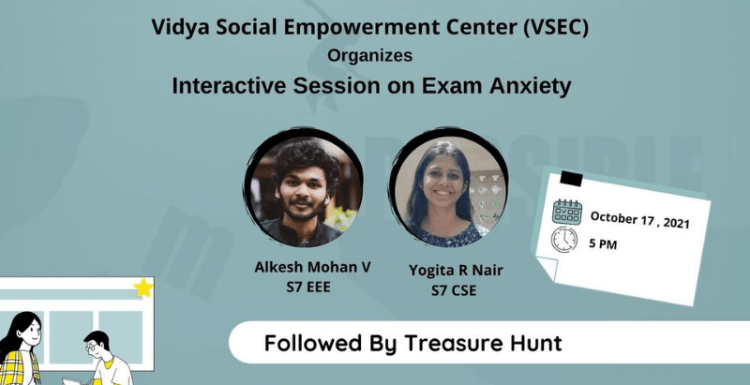 VSEC’s interactive session for school students on “Exam Anxiety”